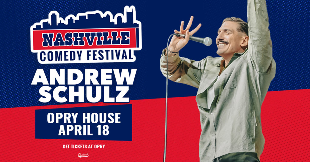 Andrew Schulz on April 18 at the Opry House as part of the Nashville Comedy Festival