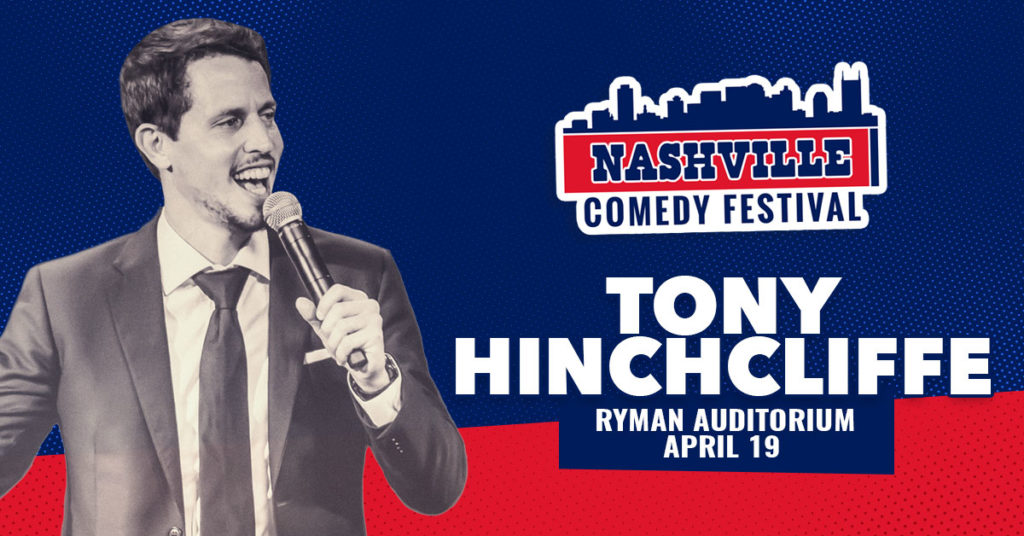 Tony Hinchcliffe at the Ryman Auditorium on April 19 as part of the Nashville Comedy Festival
