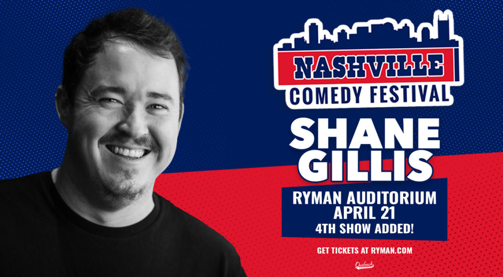 Shane Gillis at the Ryman Auditorium on April 21 as part of the Nashville Comedy Festival