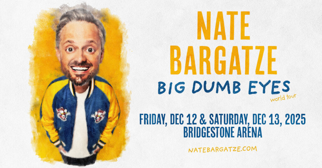 Nate Bargatze December 12 & 13 at Bridgestone Arena