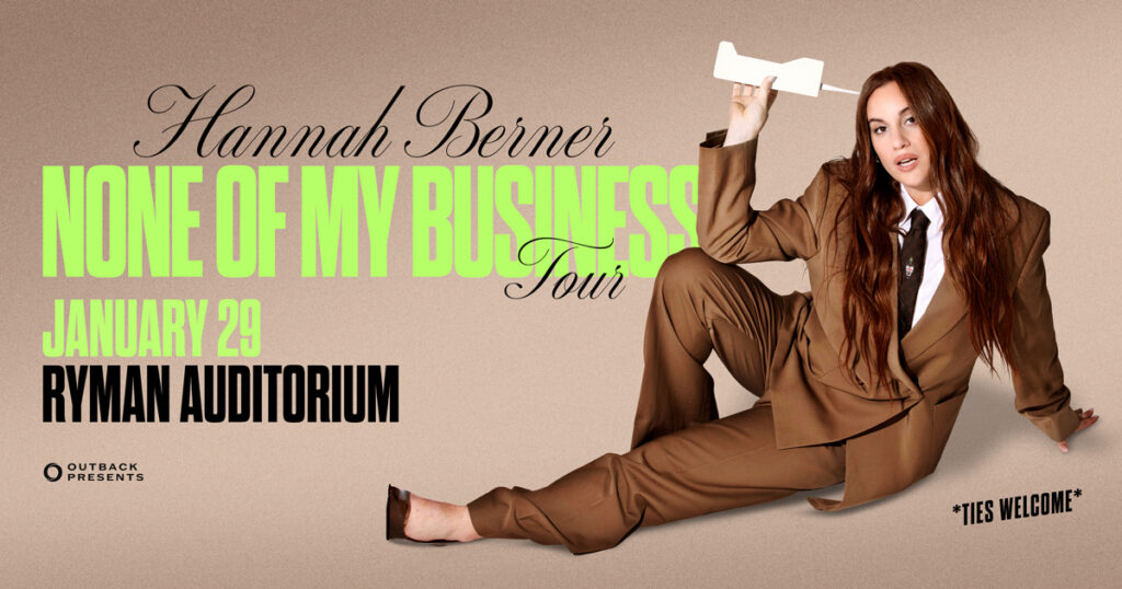 Hannah Berner at the Ryman Auditorium January 29