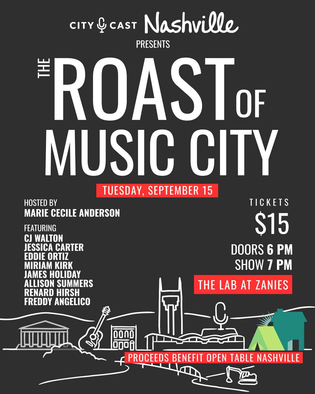 City Cast Nashville’s Roast Of Music City